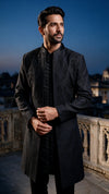 Black indo-western  set