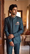 Bottle green jodhpuri set