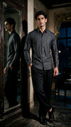 Criss-cross pintuck design shirt