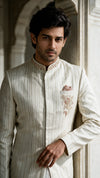 Striped embroidered Jodhpuri  set